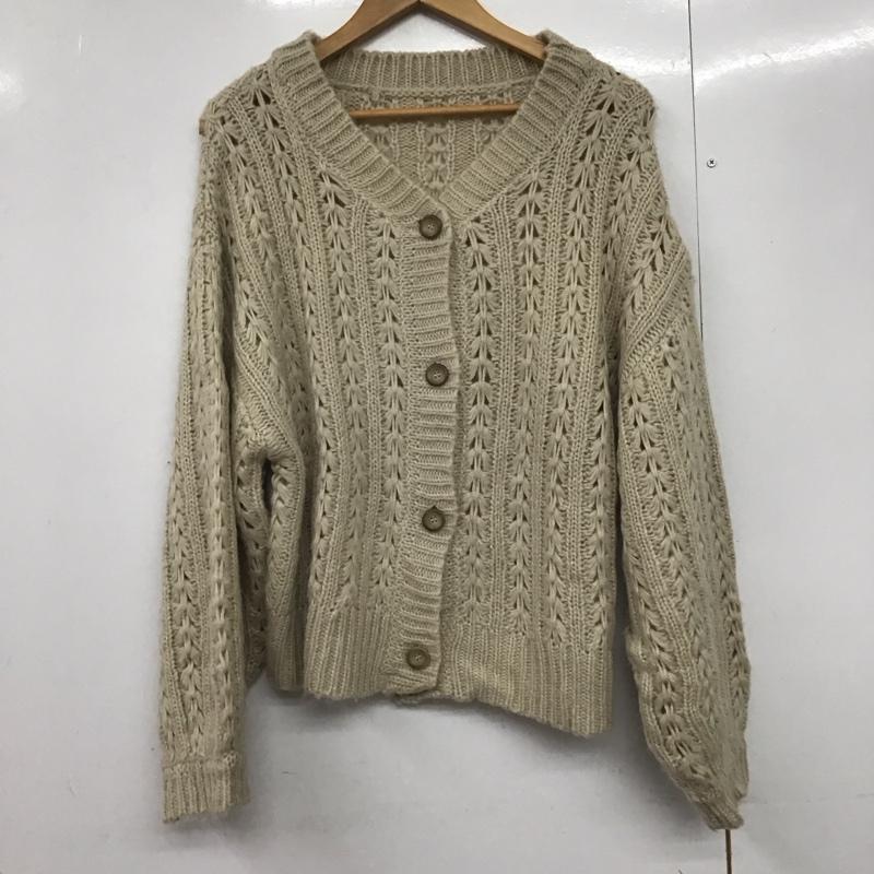 サマンサモスモス Samansa Mos2 カーディガン 長袖 FREE 無地 ベージュ / ベージュ /  レディース USED 古着 中古 10144150