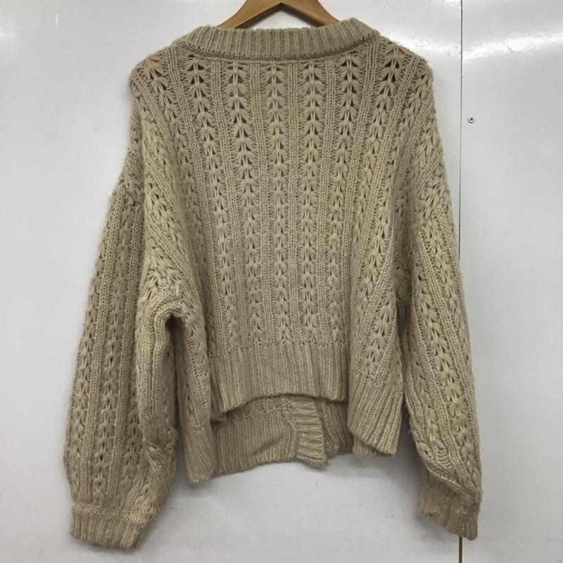サマンサモスモス Samansa Mos2 カーディガン 長袖 FREE 無地 ベージュ / ベージュ /  レディース USED 古着 中古 10144150