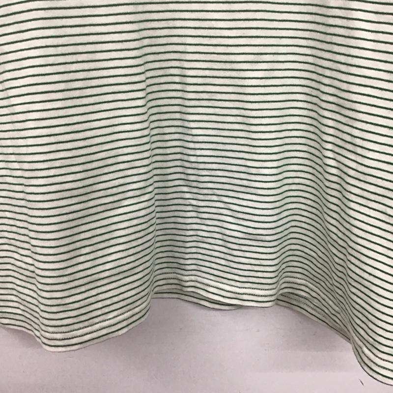 フリークスストア FREAK S STORE Tシャツ 半袖 半袖カットソー プリントTシャツ クルーネックカットソー thefoxcollection M ボーダー柄 白 / ホワイト / X 緑 / グリーン /  メンズ USED 古着 中古 10144168