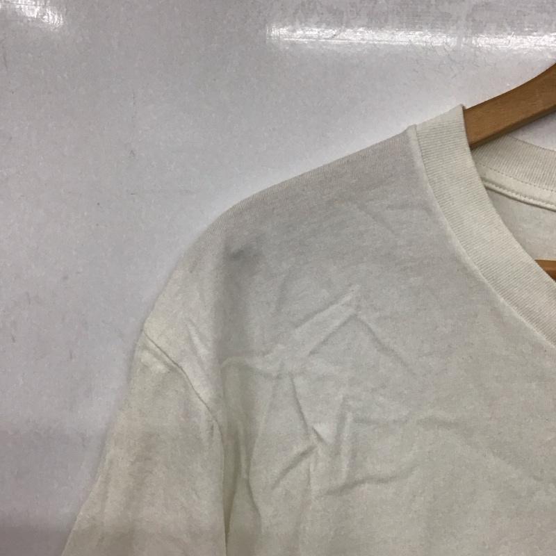 ユニクロ UNIQLO Tシャツ 半袖 341-446312 Tシャツ クルーネックカットソー プリントTシャツ プリント 白 / ホワイト /  メンズ USED 古着 中古 10144169