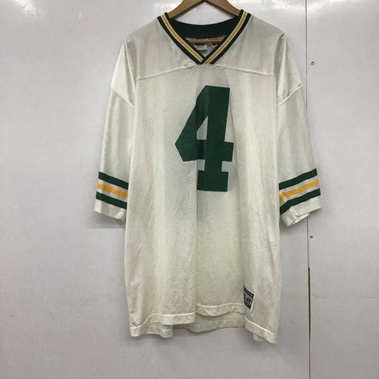 スターター STARTER カットソー 半袖 半袖カットソー プリントTシャツ Vネックカットソー ユニフォーム XL ロゴ、文字 白 / ホワイト / X 黄 / イエロー / X 緑 / グリーン /  メンズ USED 古着 中古 10144184