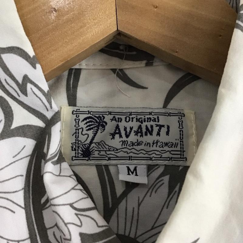 アヴァンティ Avanti シャツ、ブラウス 半袖 半袖シャツ プリントシャツ ポケットシャツ ボタンダウンシャツ M プリント 白 / ホワイト /  メンズ USED 古着 中古 10144186