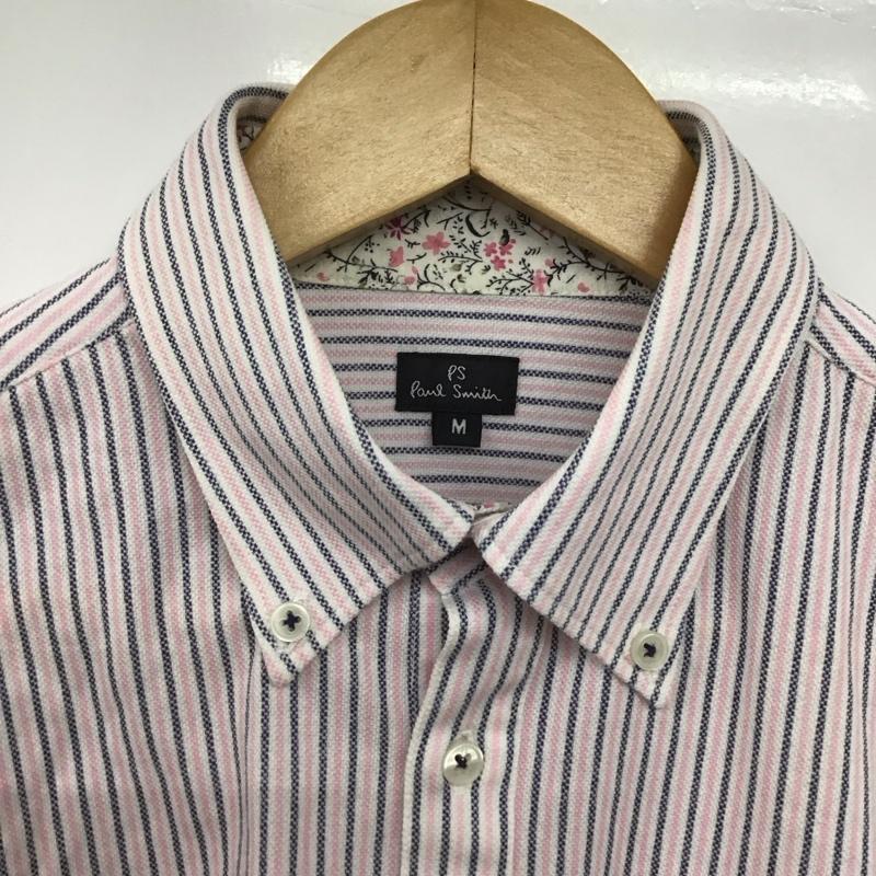 ポールスミス Paul Smith シャツ、ブラウス 半袖 半袖シャツ ストライプシャツ ボタンダウンシャツ M ストライプ マルチカラー / マルチカラー /  メンズ USED 古着 中古 10144188