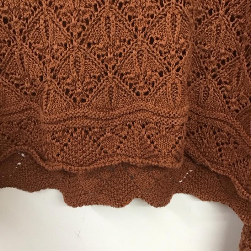 ザラ ZARA ニット、セーター 長袖 長袖ニットカットソー クルーネック セーター S 総柄 茶 / ブラウン /  レディース USED 古着 中古 10144208