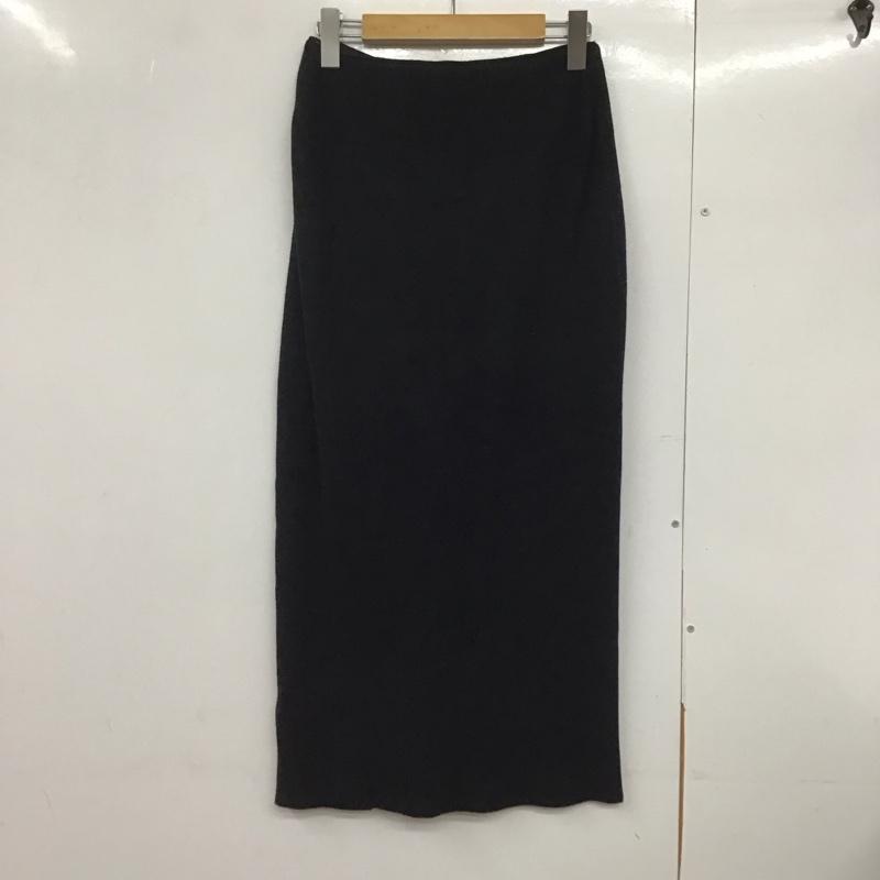 マウジー MOUSSY スカート ロングスカート 010aas70-6170 FRONT BUTTON KNIT SKIRT 1 無地 黒 / ブラック /  レディース USED 古着 中古 10144229