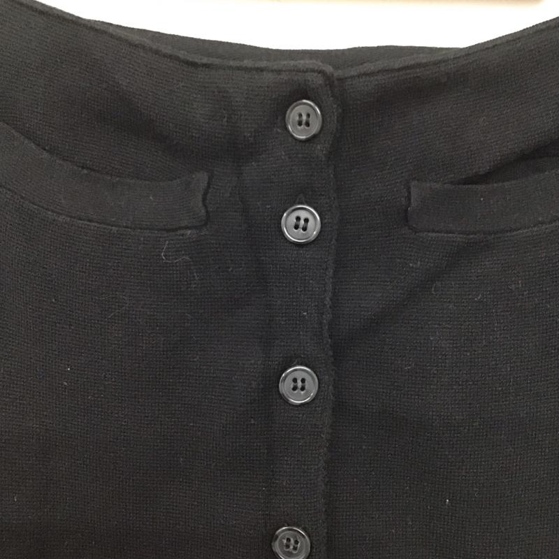 マウジー MOUSSY スカート ロングスカート 010aas70-6170 FRONT BUTTON KNIT SKIRT 1 無地 黒 / ブラック /  レディース USED 古着 中古 10144229