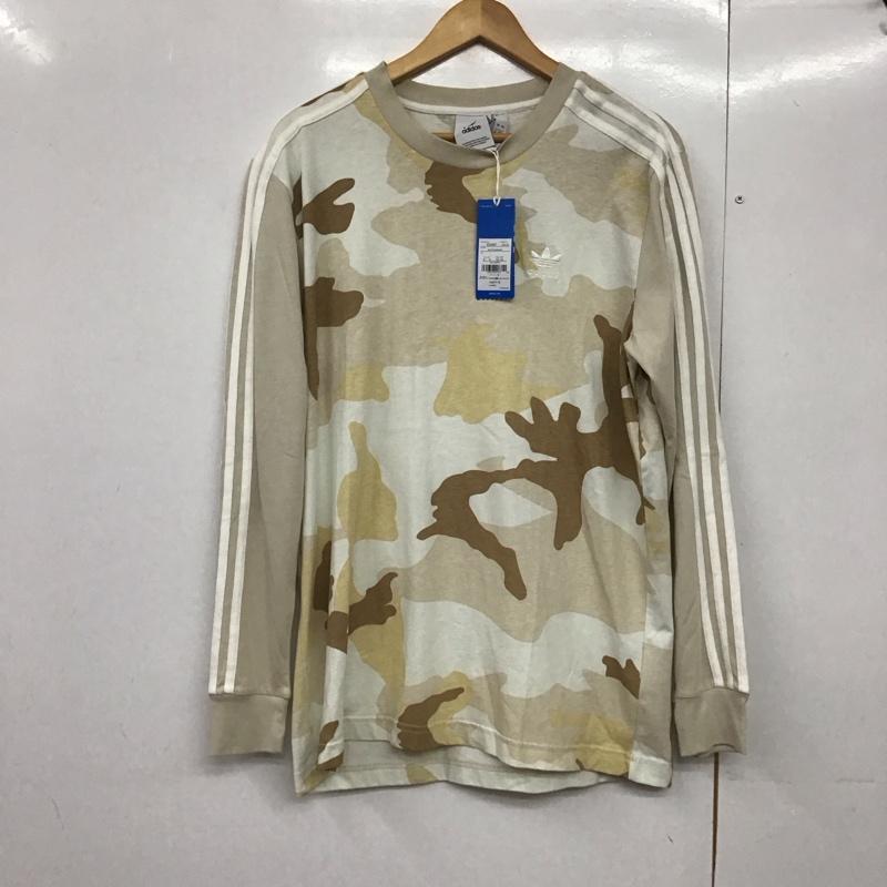 アディダス adidas カットソー 長袖 ed6967 カモフラージュT プリントTシャツ 長袖カットソー カモフラージュ柄・迷彩 ベージュ / ベージュ /  メンズ USED 古着 中古 10144242