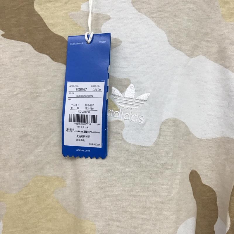 アディダス adidas カットソー 長袖 ed6967 カモフラージュT プリントTシャツ 長袖カットソー カモフラージュ柄・迷彩 ベージュ / ベージュ /  メンズ USED 古着 中古 10144242