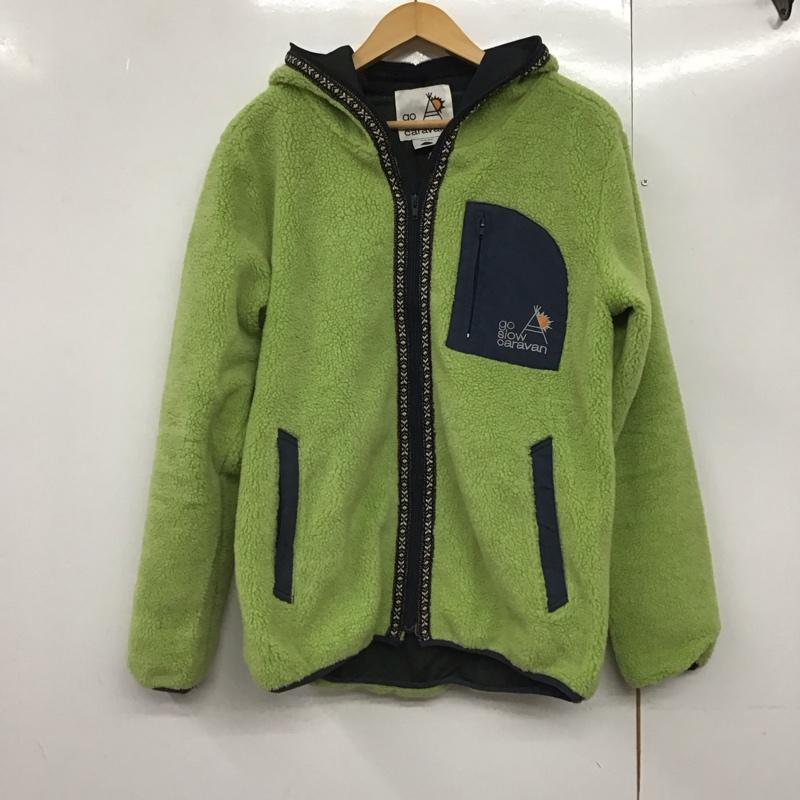 ゴースローキャラバン go slow caravan ジャケット、上着 ジャンパー、ブルゾン ジップアップフリースジャケット アウター 長袖ジャケット 4 ロゴ、文字 薄緑 / ライトグリーン /  メンズ USED 古着 中古 10144277