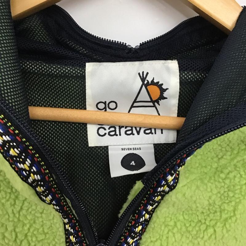 ゴースローキャラバン go slow caravan ジャケット、上着 ジャンパー、ブルゾン ジップアップフリースジャケット アウター 長袖ジャケット 4 ロゴ、文字 薄緑 / ライトグリーン /  メンズ USED 古着 中古 10144277
