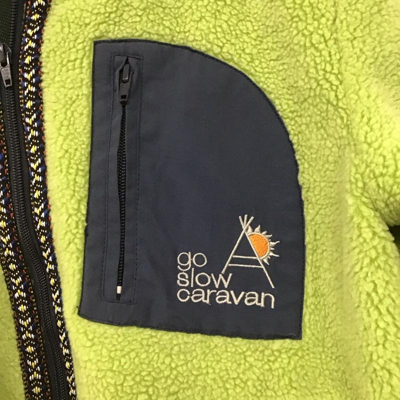 ゴースローキャラバン go slow caravan ジャケット、上着 ジャンパー、ブルゾン ジップアップフリースジャケット アウター 長袖ジャケット 4 ロゴ、文字 薄緑 / ライトグリーン /  メンズ USED 古着 中古 10144277