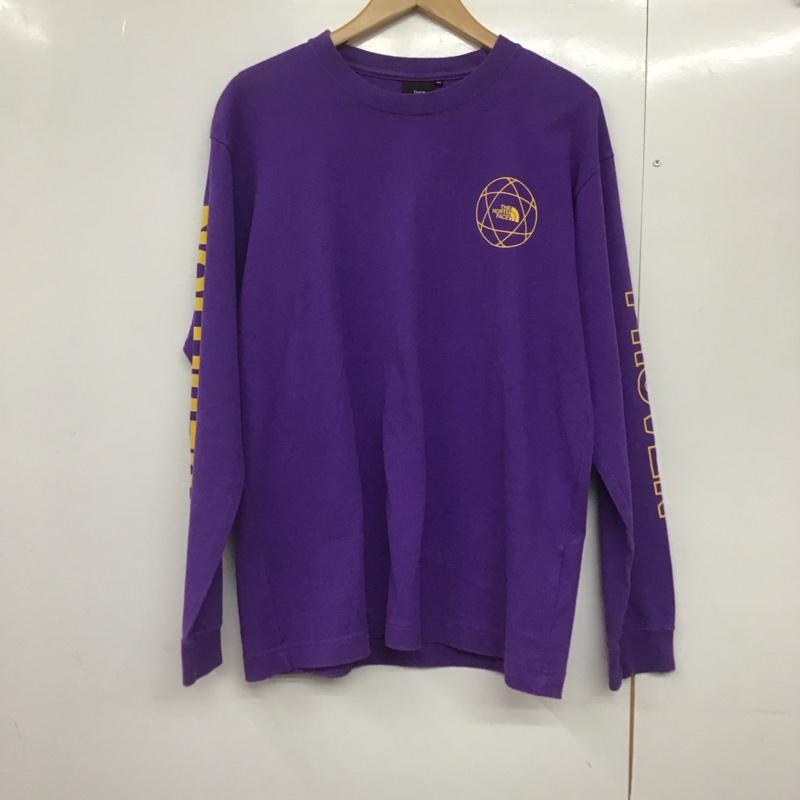 ザノースフェイス THE NORTH FACE カットソー 長袖 nt82034 長袖Tシャツ プリントTシャツ クルーネック M プリント 紫 / パープル /  メンズ USED 古着 中古 10144279