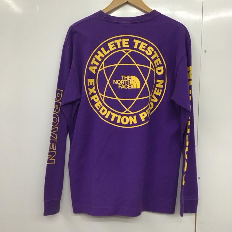 ザノースフェイス THE NORTH FACE カットソー 長袖 nt82034 長袖Tシャツ プリントTシャツ クルーネック M プリント 紫 / パープル /  メンズ USED 古着 中古 10144279