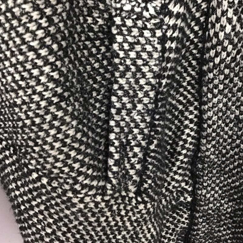 ザラニット ZARA KNIT ジャケット、上着 ジャケット、ブレザー 長袖ニットジャケット アウター カーディガン M 総柄 白 / ホワイト / X 黒 / ブラック /  レディース USED 古着 中古 10144304