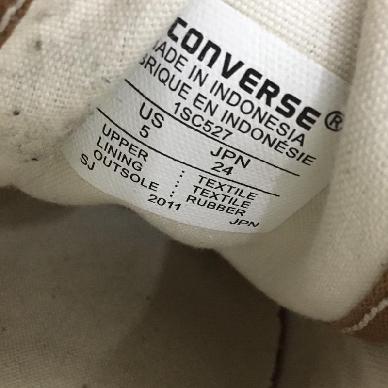 コンバース CONVERSE スニーカー スニーカー 1SC527 BIG C TS OX 24cm 24.0cm ロゴ、文字 茶 / ブラウン /  レディース USED 古着 中古 10144353