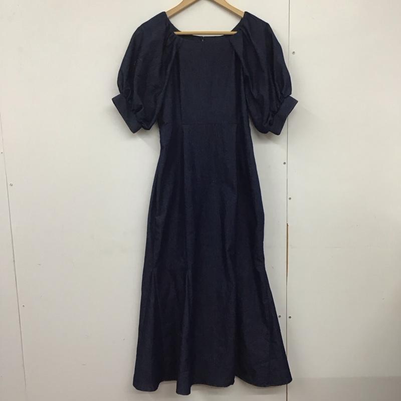 マジェスティックレゴン MAJESTIC LEGON ワンピース ロングスカート 1022061120 レディシルエットロングワンピ デニム マーメイド M 無地 紺 / ネイビー /  レディース USED 古着 中古 10144363