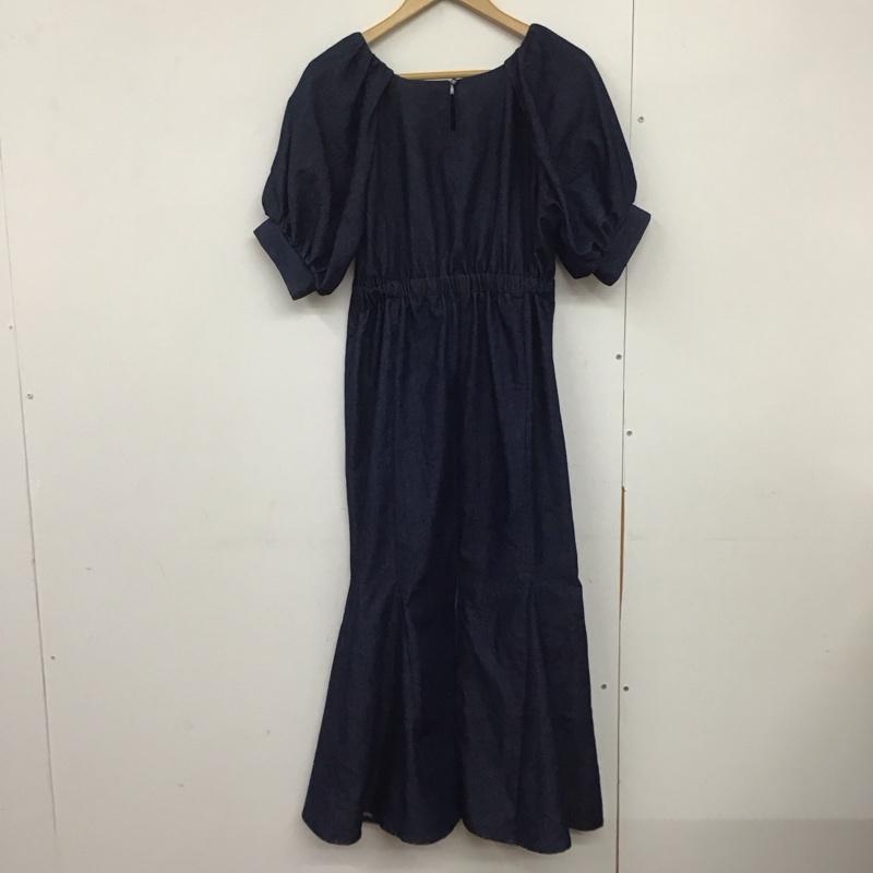 マジェスティックレゴン MAJESTIC LEGON ワンピース ロングスカート 1022061120 レディシルエットロングワンピ デニム マーメイド M 無地 紺 / ネイビー /  レディース USED 古着 中古 10144363