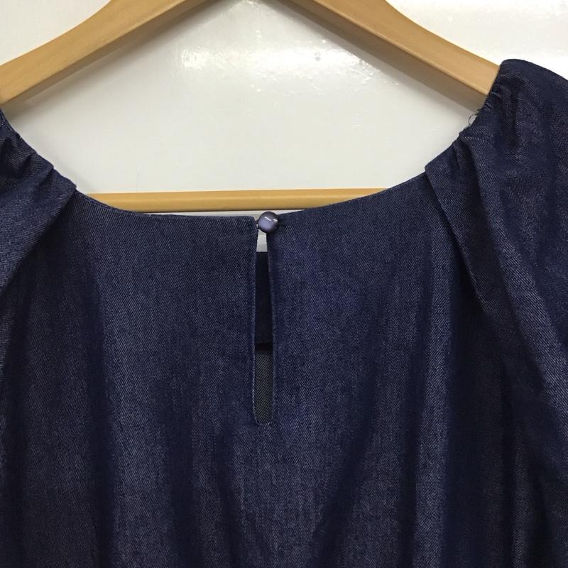 マジェスティックレゴン MAJESTIC LEGON ワンピース ロングスカート 1022061120 レディシルエットロングワンピ デニム マーメイド M 無地 紺 / ネイビー /  レディース USED 古着 中古 10144363