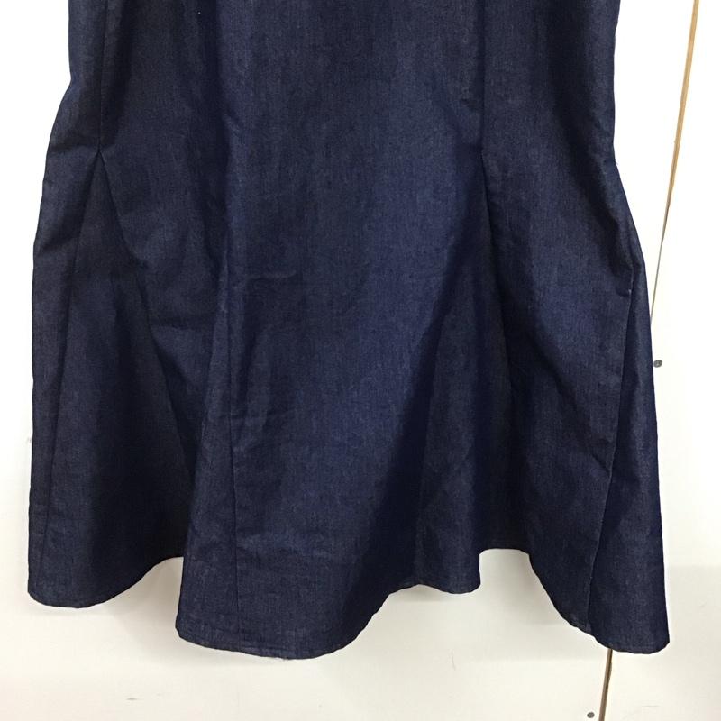 マジェスティックレゴン MAJESTIC LEGON ワンピース ロングスカート 1022061120 レディシルエットロングワンピ デニム マーメイド M 無地 紺 / ネイビー /  レディース USED 古着 中古 10144363