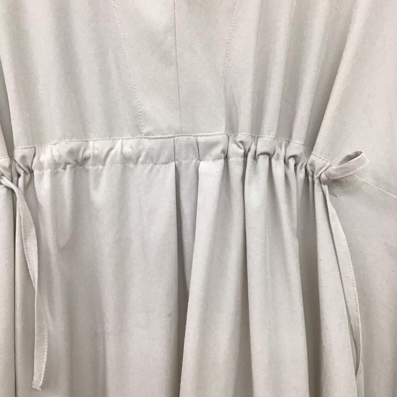 オズモーシス OSMOSIS ワンピース ロングスカート 593010-9030 バックギャザーワンピース 半袖 ドロスト ONE SIZE 無地 アイボリー / アイボリー /  レディース USED 古着 中古 10144374
