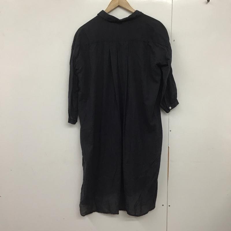 スタディオクリップ studio CLIP シャツワンピース 長袖 FS174002-1 コットン ガーゼ M 無地 紺 / ネイビー /  レディース USED 古着 中古 10144385