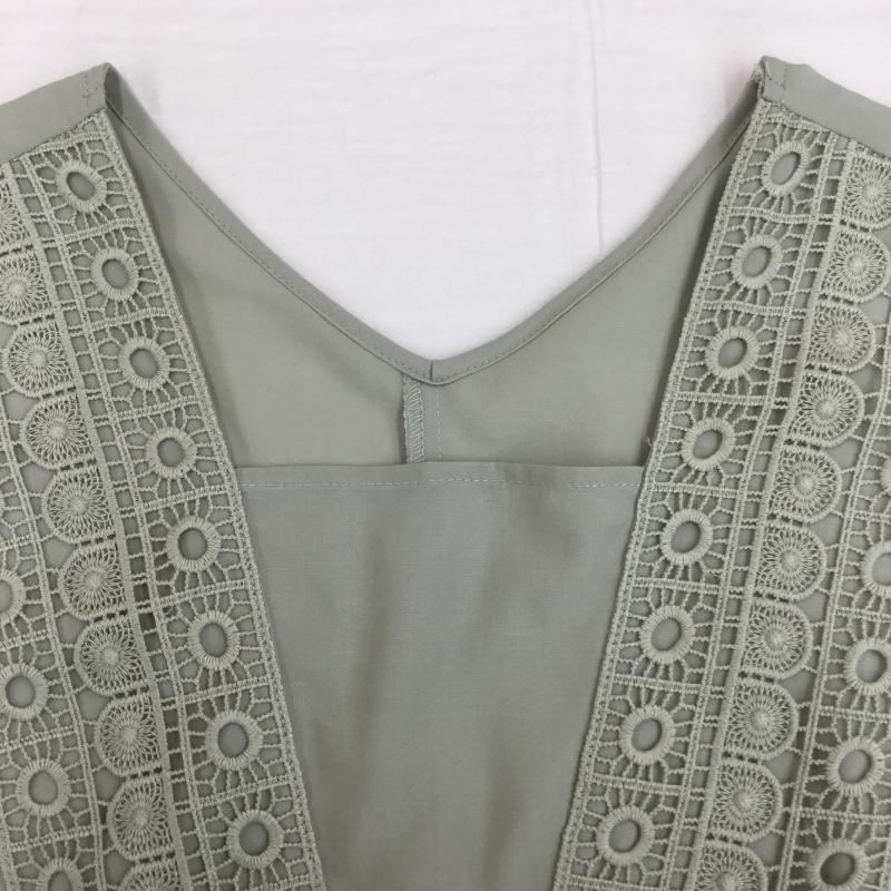 アーバンリサーチ URBAN RESEARCH カットソー 長袖 IT44-23A002 FREE レース柄 緑 / グリーン /  レディース USED 古着 中古 10144395