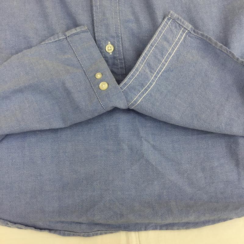 チャップス CHAPS シャツ、ブラウス 半袖 XL 刺繍 X ワンポイント 青 / ブルー /  メンズ USED 古着 中古 10144406