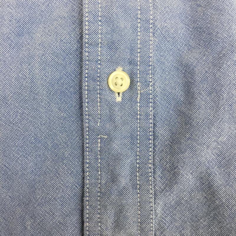 チャップス CHAPS シャツ、ブラウス 半袖 XL 刺繍 X ワンポイント 青 / ブルー /  メンズ USED 古着 中古 10144406