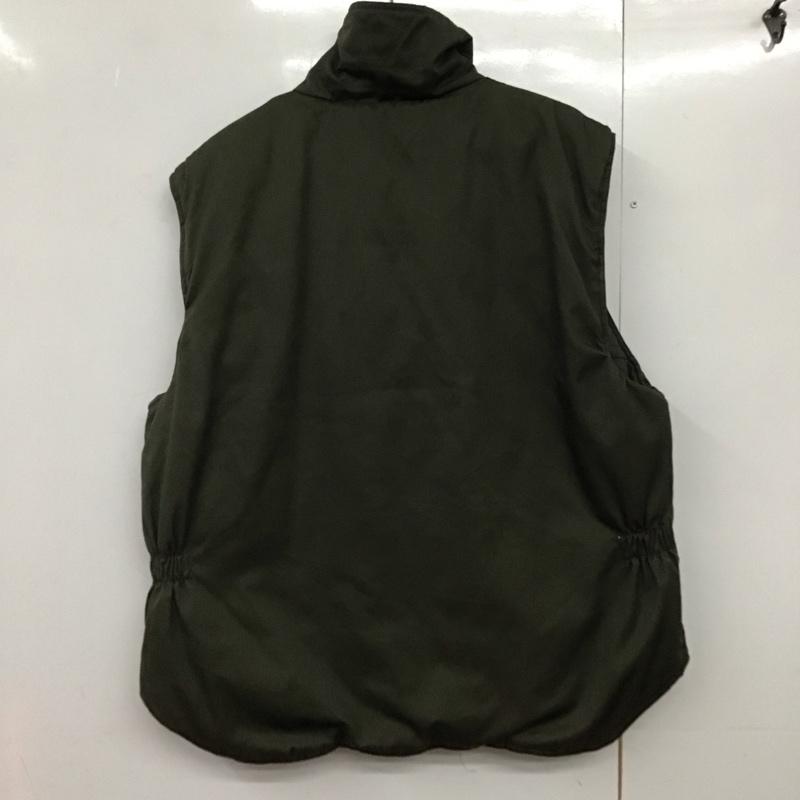 古着 USED ベスト ベスト ジップアップベスト ノースリーブカットソー アウター 古着 無地 カーキ / カーキ /  メンズ USED 古着 中古 10144454