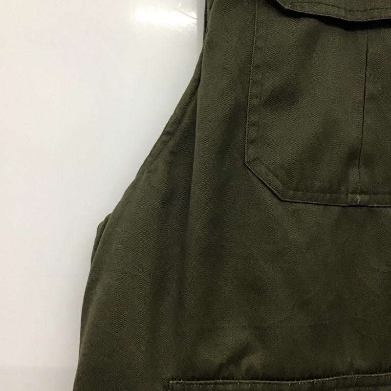 古着 USED ベスト ベスト ジップアップベスト ノースリーブカットソー アウター 古着 無地 カーキ / カーキ /  メンズ USED 古着 中古 10144454