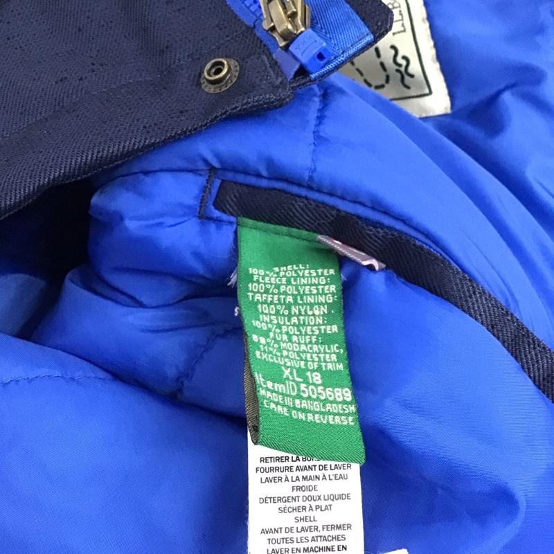 エルエルビーン L.L.Bean ジャケット、上着 ジャンパー、ブルゾン ジップアップジャケット アウター パーカージャケット XL 無地 紺 / ネイビー /  メンズ USED 古着 中古 10144473