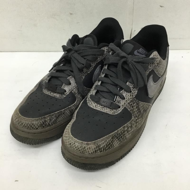ナイキ NIKE スニーカー スニーカー HF2898-001 Air Force 1 Low Snakeskin 25.0cm  黒 / ブラック / X 茶 / ブラウン / X チャコールグレー / チャコールグレー /  レディース USED 古着 中古 10144480