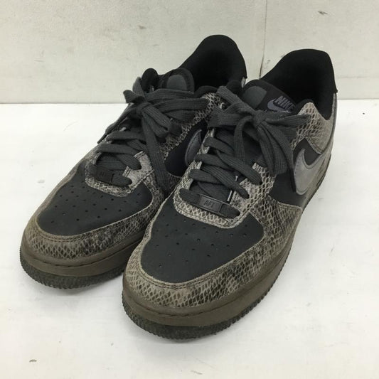 ナイキ NIKE スニーカー スニーカー HF2898-001 Air Force 1 Low Snakeskin 25.0cm  黒 / ブラック / X 茶 / ブラウン / X チャコールグレー / チャコールグレー /  レディース USED 古着 中古 10144480