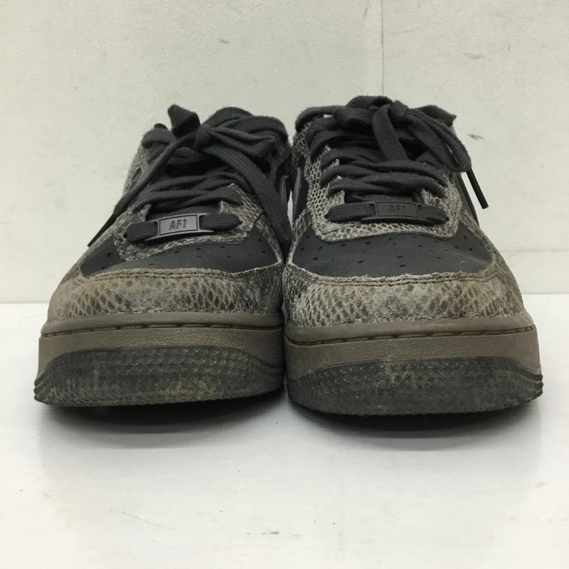 ナイキ NIKE スニーカー スニーカー HF2898-001 Air Force 1 Low Snakeskin 25.0cm  黒 / ブラック / X 茶 / ブラウン / X チャコールグレー / チャコールグレー /  レディース USED 古着 中古 10144480