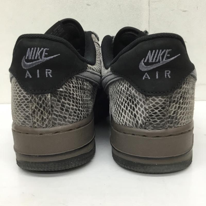 ナイキ NIKE スニーカー スニーカー HF2898-001 Air Force 1 Low Snakeskin 25.0cm  黒 / ブラック / X 茶 / ブラウン / X チャコールグレー / チャコールグレー /  レディース USED 古着 中古 10144480