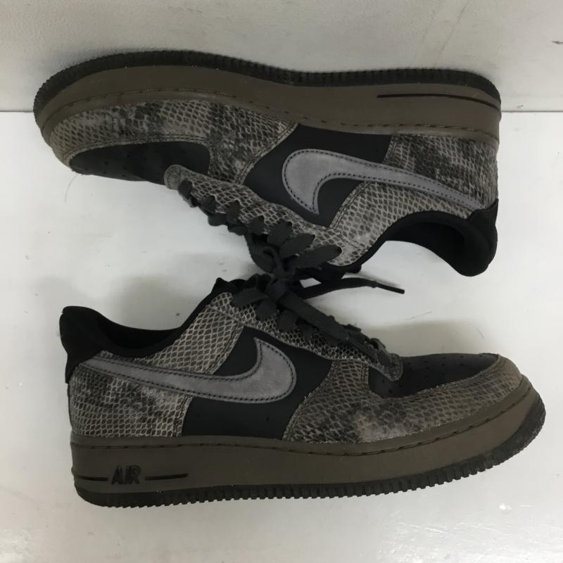 ナイキ NIKE スニーカー スニーカー HF2898-001 Air Force 1 Low Snakeskin 25.0cm  黒 / ブラック / X 茶 / ブラウン / X チャコールグレー / チャコールグレー /  レディース USED 古着 中古 10144480