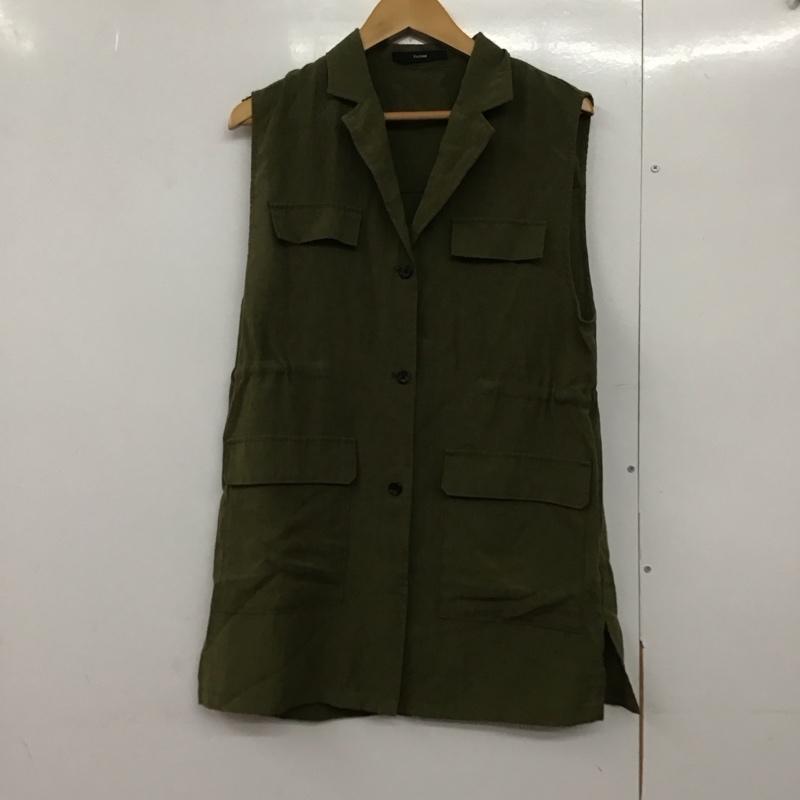 カスタネ Kastane ベスト ベスト FREE 無地 カーキ / カーキ /  レディース USED 古着 中古 10144558