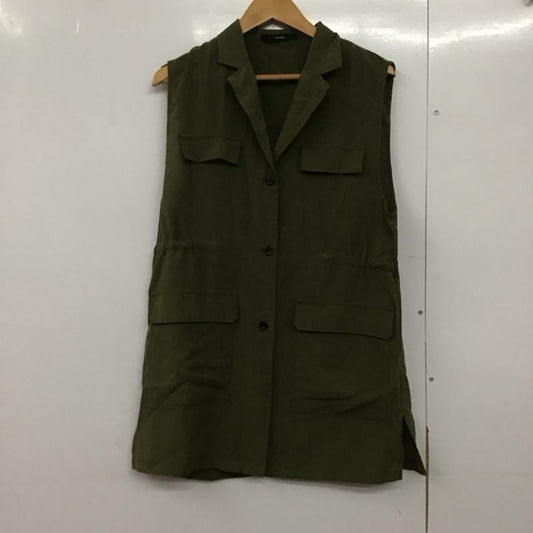カスタネ Kastane ベスト ベスト FREE 無地 カーキ / カーキ /  レディース USED 古着 中古 10144558