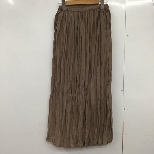 サマンサモスモスブルー Samansa Mos2 blue スカート ロングスカート FREE 無地 茶 / ブラウン /  レディース USED 古着 中古 10144576