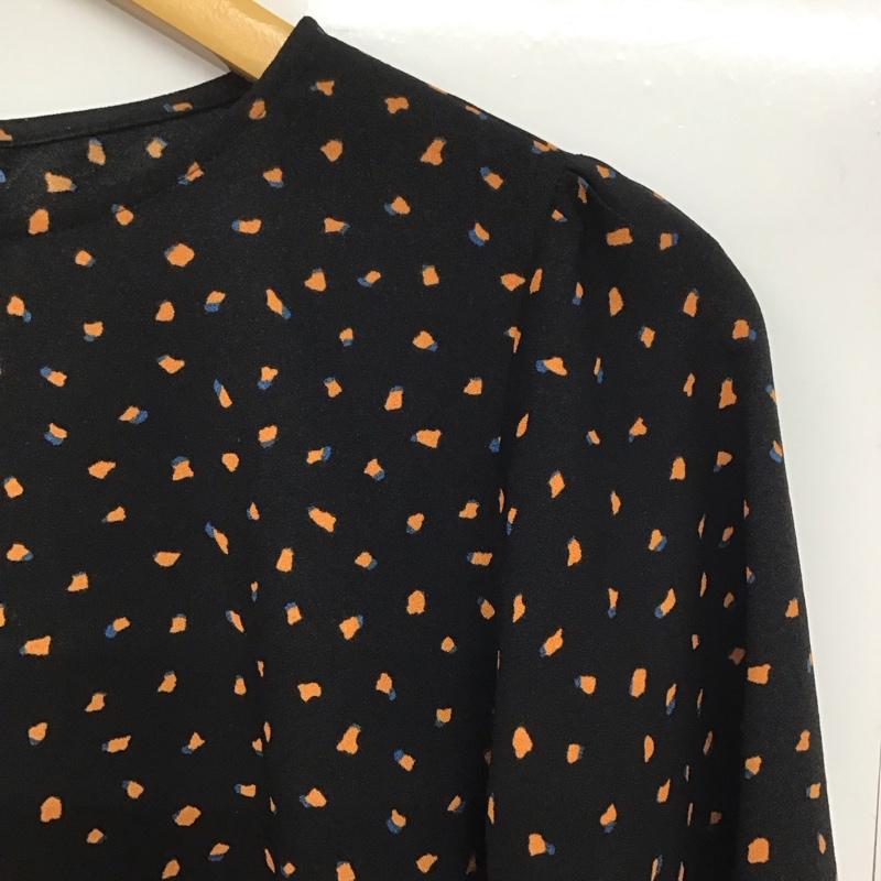 アズールバイマウジー AZUL BY MOUSSY シャツ、ブラウス 長袖 S ドット 黒 / ブラック /  レディース USED 古着 中古 10144589