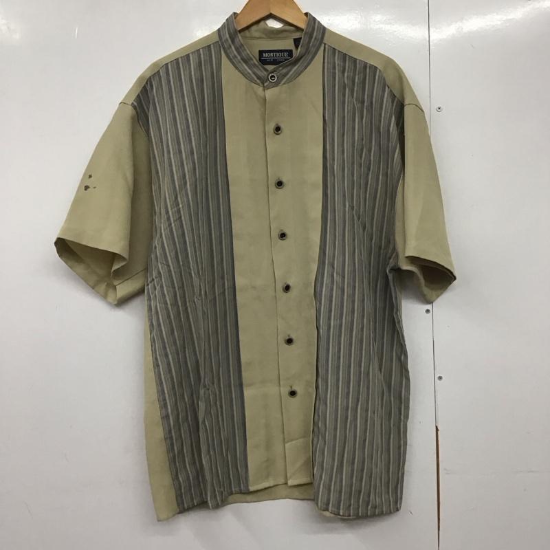 古着 USED シャツ、ブラウス 半袖 半袖シャツ ノーカラーシャツ 前ボタン L プリント マルチカラー / マルチカラー /  メンズ USED 古着 中古 10144602