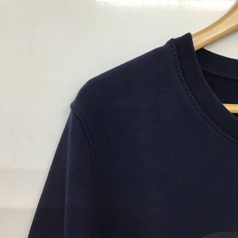 ラコステ LACOSTE トレーナー 長袖 長袖トレーナー スウェット クルーネック プルオーバー 38 プリント 紺 / ネイビー /  メンズ USED 古着 中古 10144608