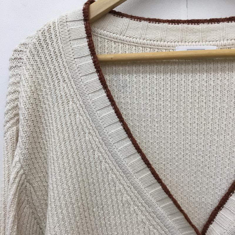 ローリーズファーム LOWRYS FARM カーディガン 長袖 LF623703AD FREE  茶 / ブラウン / X アイボリー / アイボリー /  レディース USED 古着 中古 10144624
