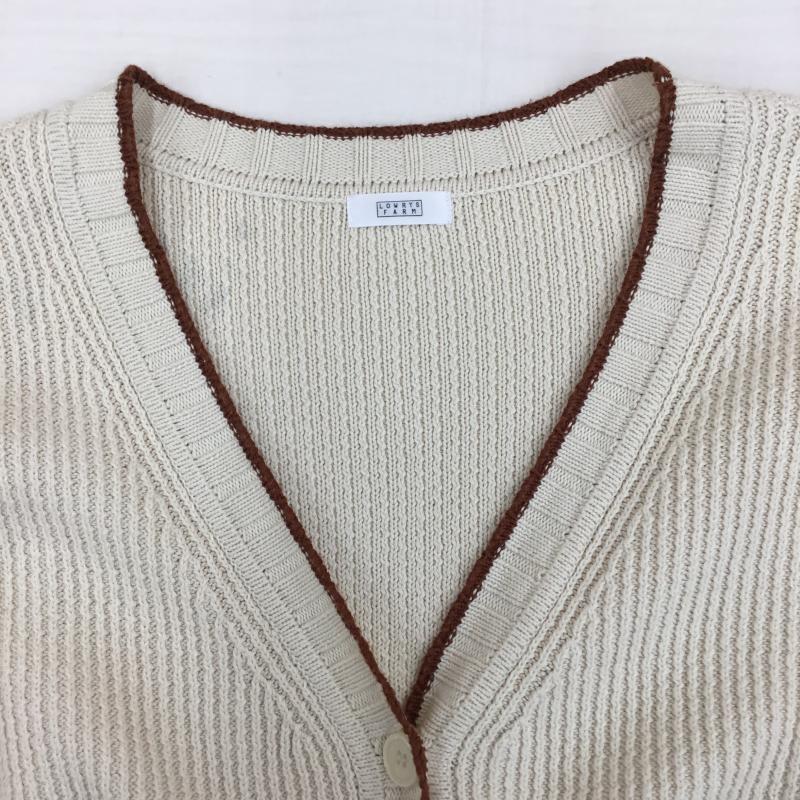ローリーズファーム LOWRYS FARM カーディガン 長袖 LF623703AD FREE  茶 / ブラウン / X アイボリー / アイボリー /  レディース USED 古着 中古 10144624