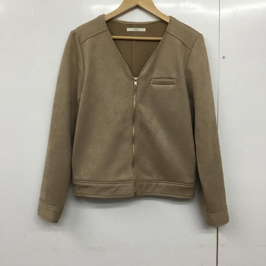 チャオパニック CIAOPANIC ジャケット、上着 ジャケット、ブレザー 142735 ノーカラー FREE 無地 ベージュ / ベージュ /  レディース USED 古着 中古 10144644