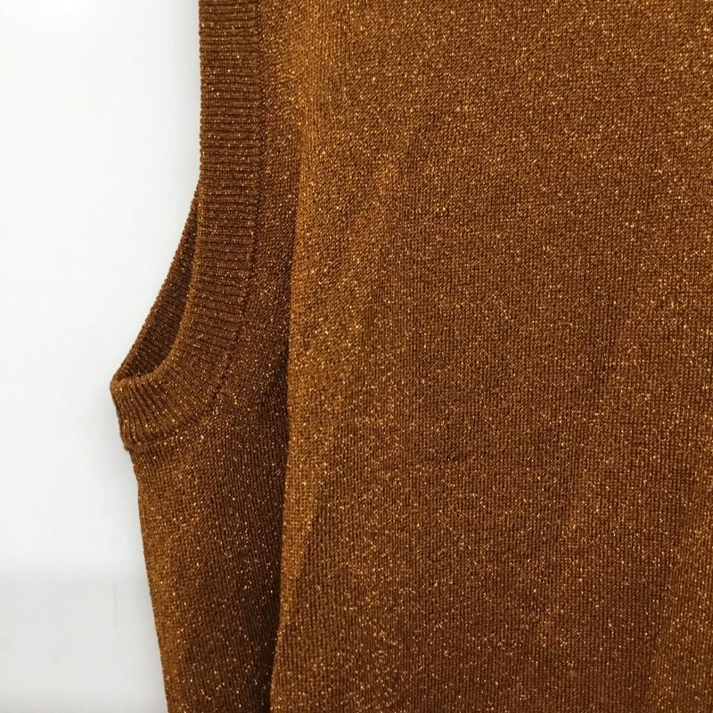 ビューティアンドユースユナイテッドアローズ BEAUTY&YOUTH UNITED ARROWS トップス トップス 1618-105-0316 ラメノースリーブニット 無地 茶 / ブラウン /  レディース USED 古着 中古 10144664