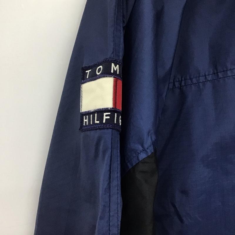 トミーヒルフィガー TOMMY HILFIGER ジャケット、上着 ジャンパー、ブルゾン ジップアップジャケット ナイロンジャケット アウター L ロゴ、文字 黒 / ブラック / X 紺 / ネイビー /  メンズ USED 古着 中古 10144740