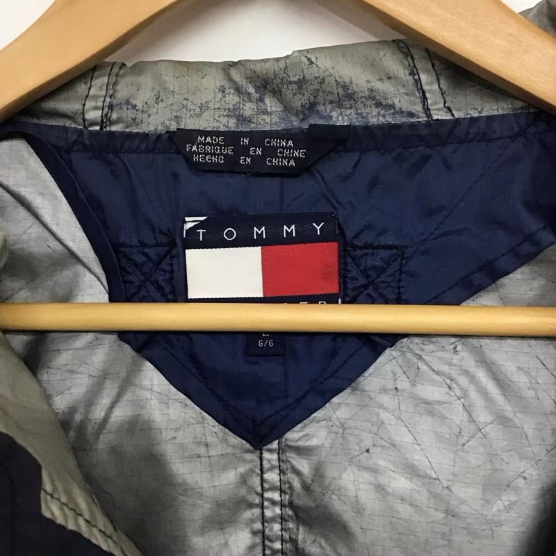 トミーヒルフィガー TOMMY HILFIGER ジャケット、上着 ジャンパー、ブルゾン ジップアップジャケット ナイロンジャケット アウター L ロゴ、文字 黒 / ブラック / X 紺 / ネイビー /  メンズ USED 古着 中古 10144740
