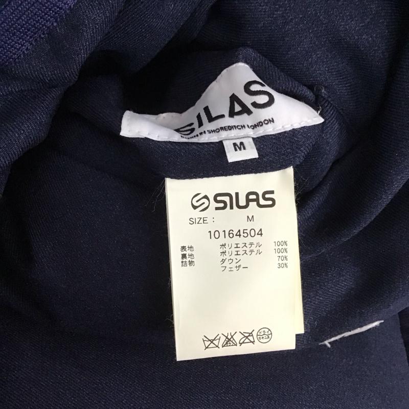 サイラス SILAS ベスト ベスト ジップアップベスト ダウンジャケット アウター M 無地 紺 / ネイビー /  メンズ USED 古着 中古 10144742