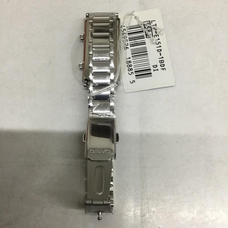カシオ CASIO 腕時計 アナログ（クォーツ式） LTP-E151D-1BDF スタンダード チープカシオ 無地 銀 / シルバー /  メンズ USED 古着 中古 10144749